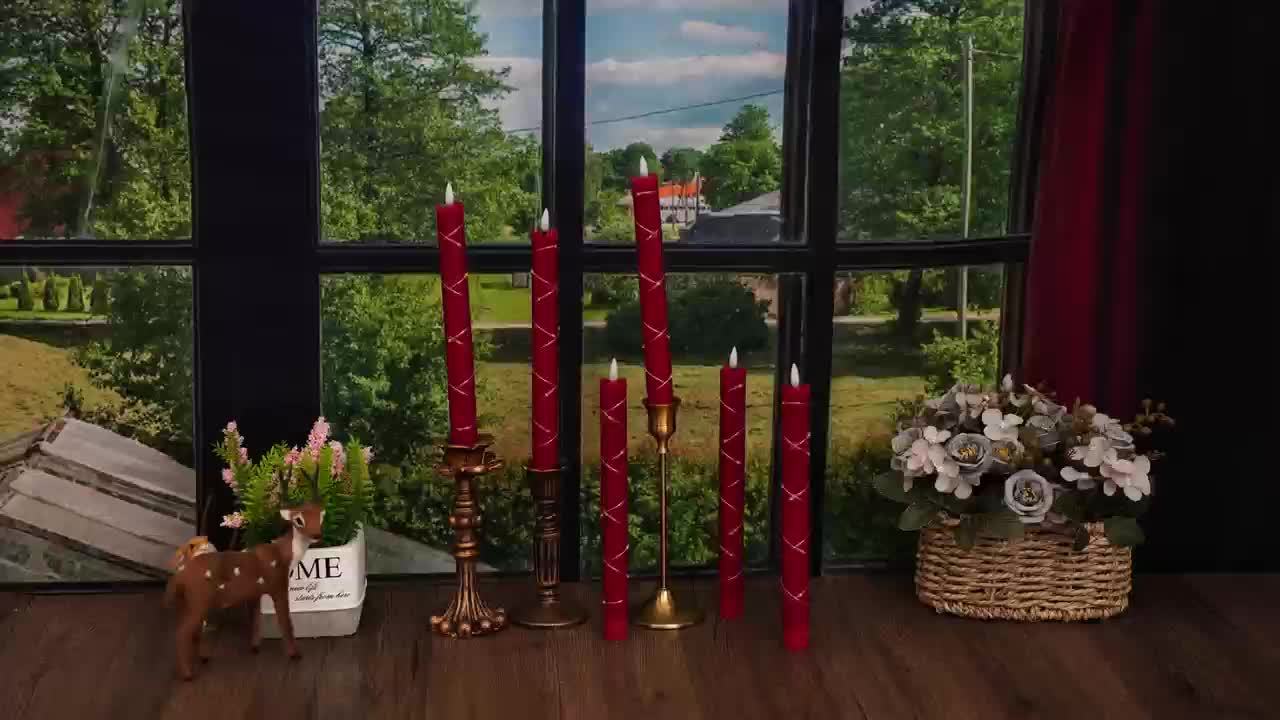 L&B® 6-delige vlamloze kaarsenset met waseffect