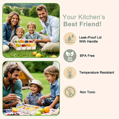 L&B® - 8-Compartment Clear Snack Container