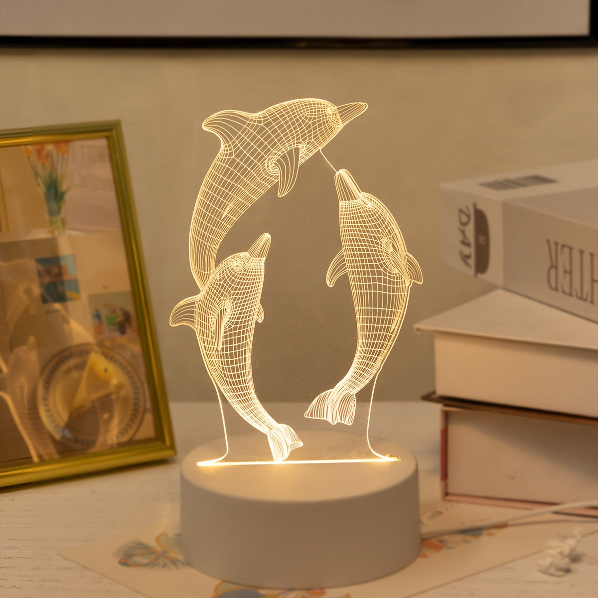 L&B®  – 3D-Delfin-USB-Nachtlicht