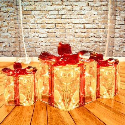 L&B® Lighted Christmas Gift Boxes