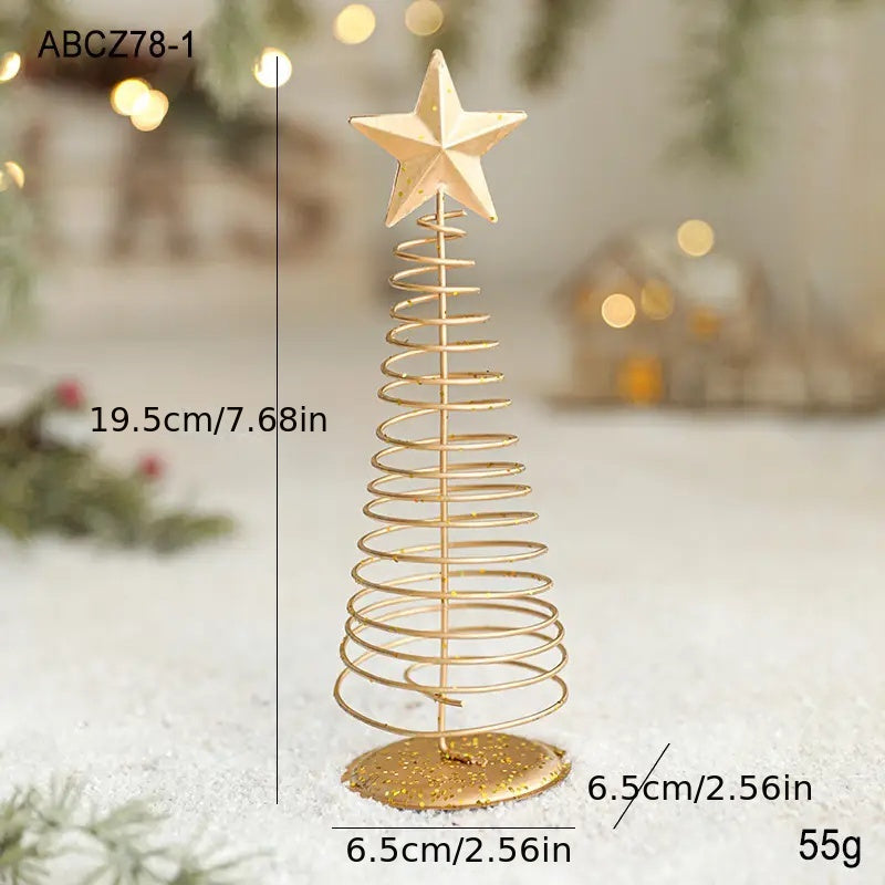 L&B® Goldene Mini-Weihnachtsbäume (3er-Set)