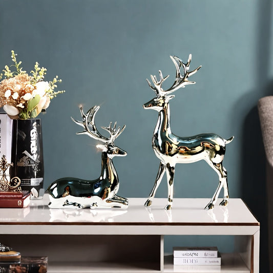 L&amp;B® Verzilverd Rendier Duo