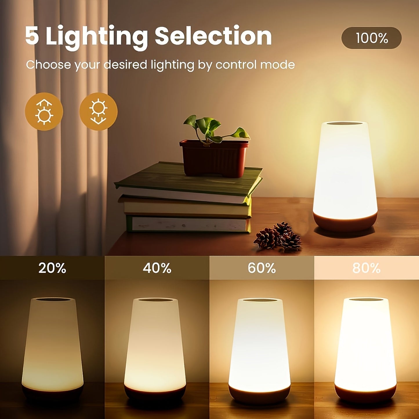 L&B® Smart Touch Bedlamp