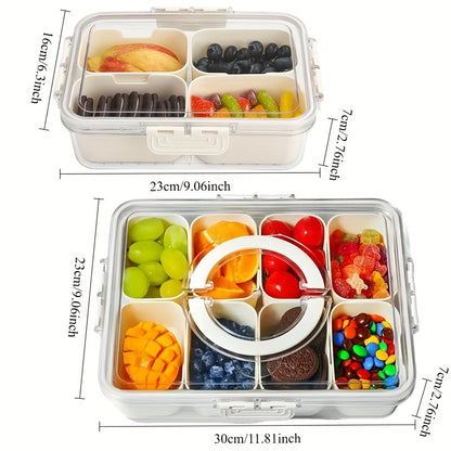 L&B® - 8-Compartment Clear Snack Container