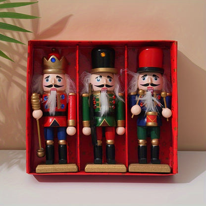 L&B® 15cm Wooden Nutcracker Set