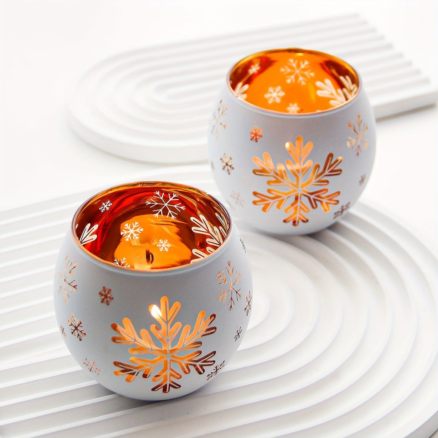 L&B® Snowflake Candle Holders