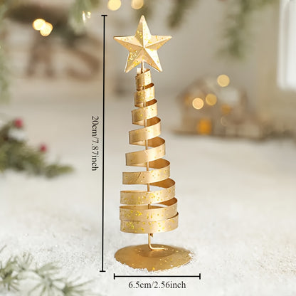 L&B® Goldene Mini-Weihnachtsbäume (3er-Set)