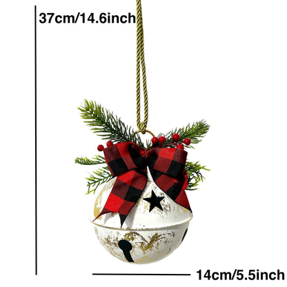 L&B® Kerstbel met strik en deurhanger