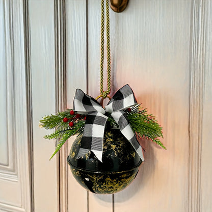 L&B® Kerstbel met strik en deurhanger