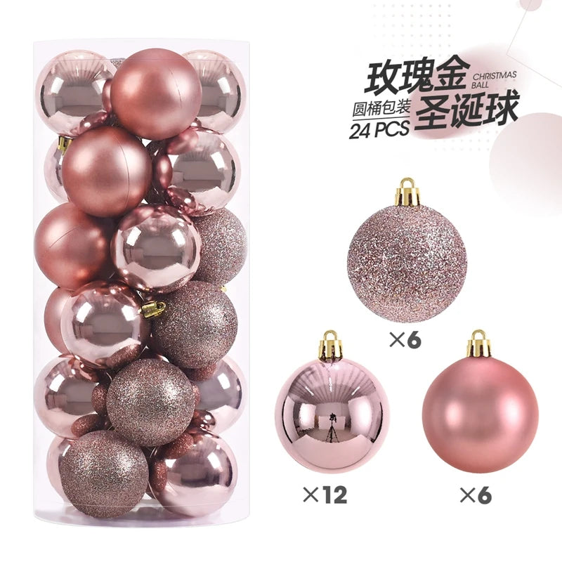 L&B® Elegant Christmas Ornaments - 24 Piece Set