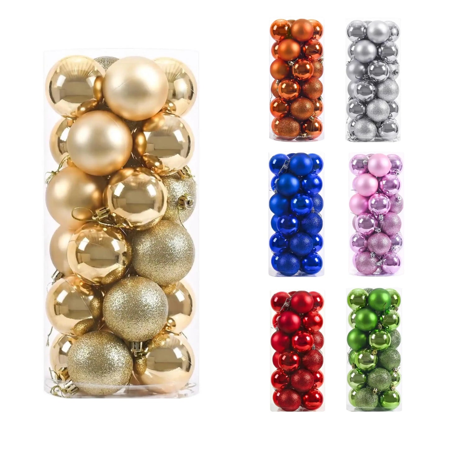 L&B® Elegant Christmas Ornaments - 24 Piece Set