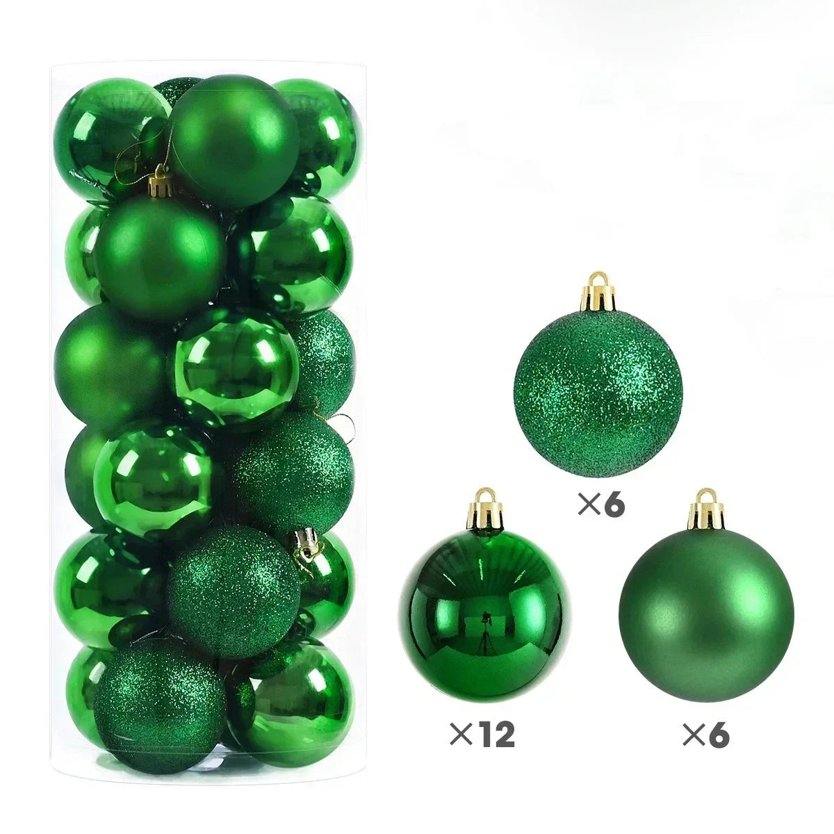 L&B® Elegant Christmas Ornaments - 24 Piece Set