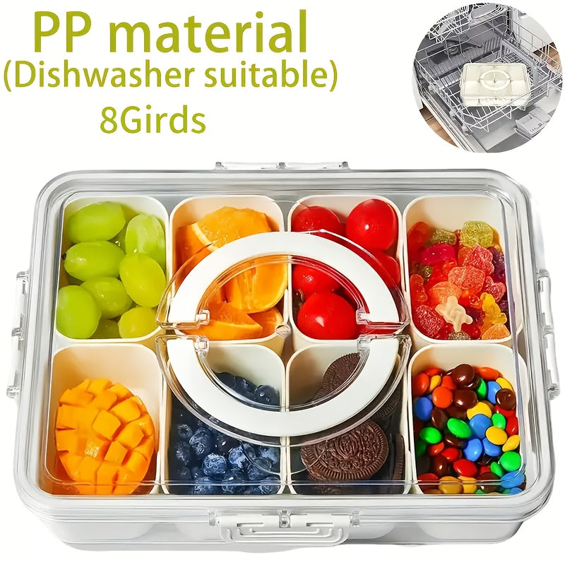 L&B® - 8-Compartment Clear Snack Container