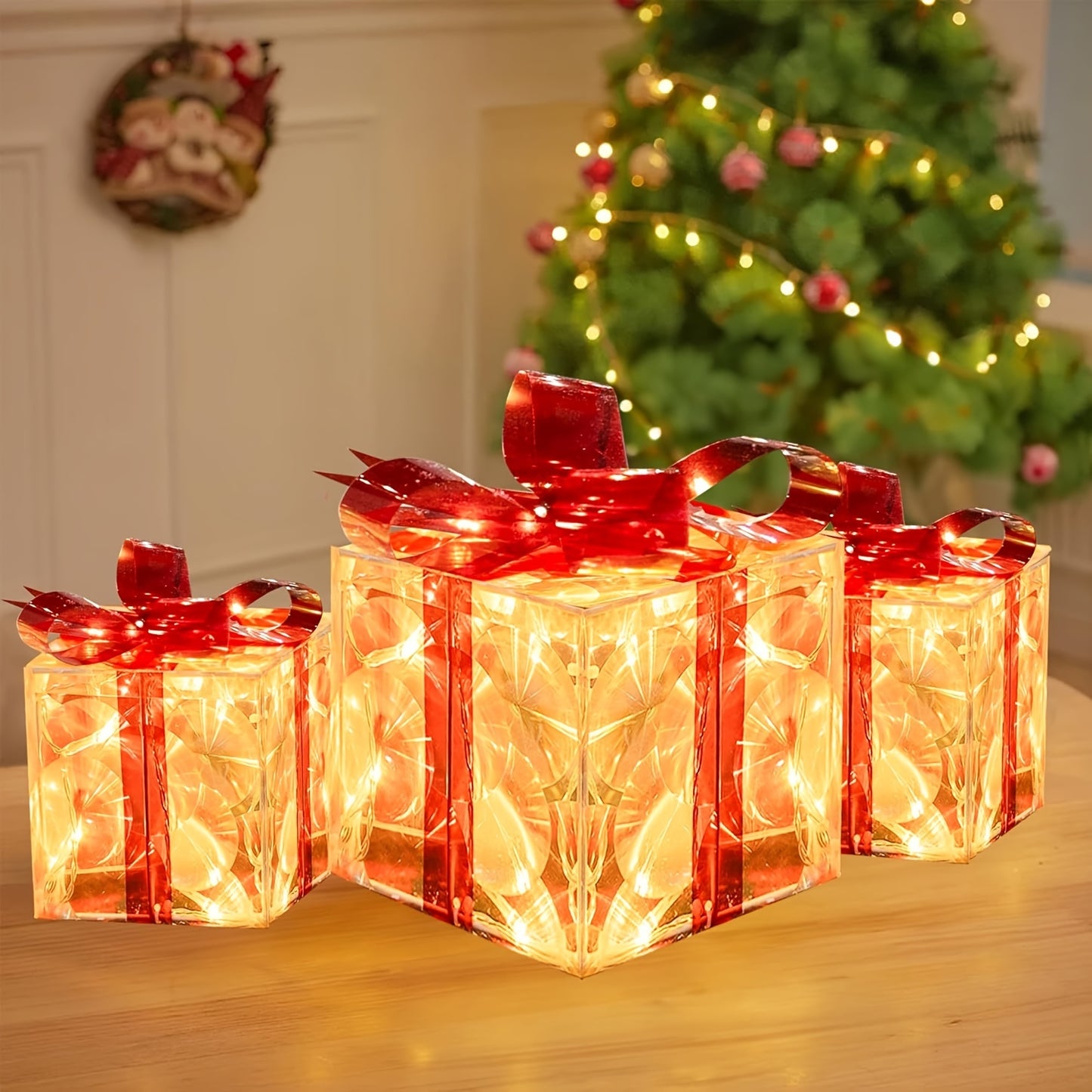 L&B® Lighted Christmas Gift Boxes