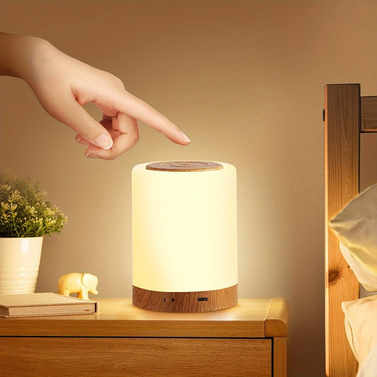 L&B®  - RGB-Holzmaserung-Touch-Lampe