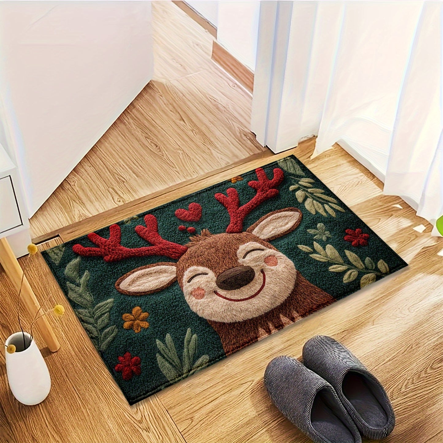 L&B® Cozy Reindeer Holiday Mat