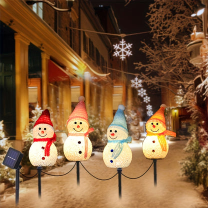 L&B® Solar Snowman Light Set