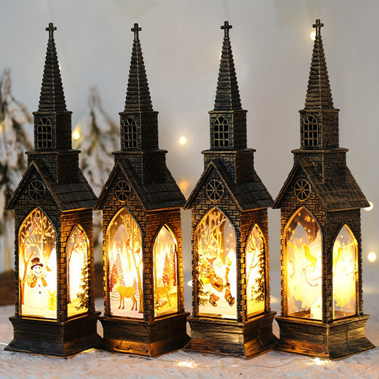 L&B® Gothic Cathedral LED Candle Lanterns - 4 PCS