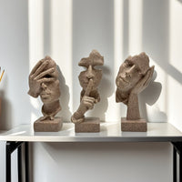 3 stuks D2488 zandsteenmaskerset van drie