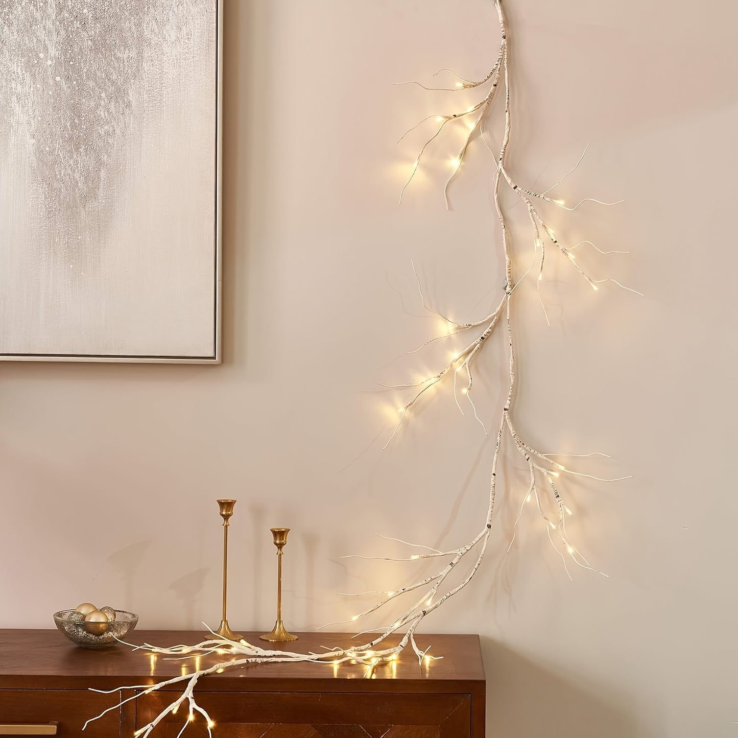L&B® Warm-Glow Birch Garland