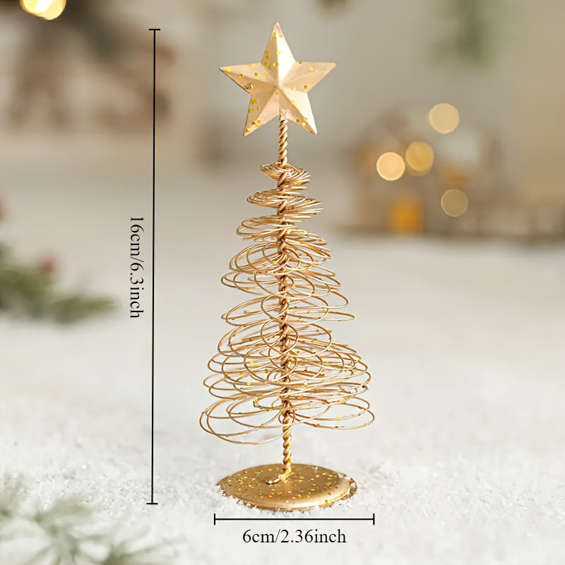 L&B® Goldene Mini-Weihnachtsbäume (3er-Set)